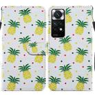 For Xiaomi Redmi Note 11 Global Painted Pattern Horizontal Flip Leather Phone Case(Pineapple) - 1