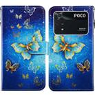 For Xiaomi Poco M4 Pro Painted Pattern Horizontal Flip Leather Phone Case(Butterfly) - 1