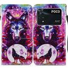 For Xiaomi Poco M4 Pro Painted Pattern Horizontal Flip Leather Phone Case(Wolf Totem) - 1