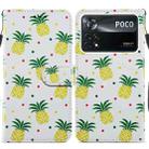 For Xiaomi Poco M4 Pro 5G Painted Pattern Horizontal Flip Leather Phone Case(Pineapple) - 1