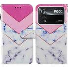 For Xiaomi Poco M4 Pro 5G Painted Pattern Horizontal Flip Leather Phone Case(Smoke Marble) - 1