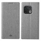 For OnePlus 10 Pro ViLi DMX Series Shockproof Magnetic Flip Leather Phone Case(Grey) - 1