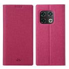 For OnePlus 10 Pro ViLi DMX Series Shockproof Magnetic Flip Leather Phone Case(Rose Red) - 1