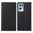 For OPPO Reno7 5G / Find X5 Lite ViLi DMX Series Shockproof Magnetic Flip Leather Phone Case(Black) - 1