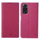 For Xiaomi Redmi Note 11 4G ViLi DMX Series Shockproof Magnetic Flip Leather Phone Case(Rose Red) - 1