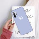 For Galaxy Note10+ Little Pig Pattern Frosted TPU Protective Case(Light Purple) - 1