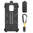 For Ulefone Power Armor 14 Pro Ulefone Back Clip Phone Case with Carabiner(Black) - 1