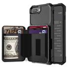 Zipper Wallet Card Bag PU Back Case For iPhone 7 Plus / 8 Plus / 6 Plus(Black) - 1