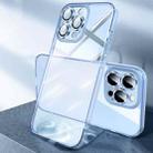 For iPhone 13 Pro Diamond Eagle Eye Anti-Fingerprint Phone Glass Case (Transparent Blue) - 1
