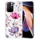 For Xiaomi Redmi Note 11 4G Electroplating Pattern TPU Phone Case(Lotus) - 1