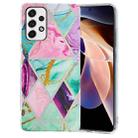 For Samsung Galaxy A33 5G Electroplating Pattern TPU Phone Case(Triangular Rhombus) - 1
