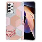 For Samsung Galaxy A53 5G Electroplating Pattern TPU Phone Case(Pink Rhombus) - 1