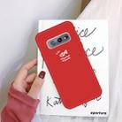 For Galaxy S10 Little Fish Pattern Frosted TPU Protective Case(Red) - 1