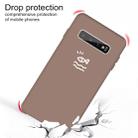 For Galaxy S10+ Little Fish Pattern Frosted TPU Protective Case(Khaki) - 3