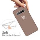 For Galaxy S10+ Little Fish Pattern Frosted TPU Protective Case(Khaki) - 4