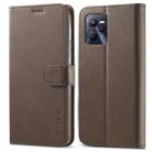 For OPPO Realme C35 LC.IMEEKE Calf Texture Leather Phone Case(Coffee) - 1