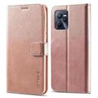 For OPPO Realme C35 LC.IMEEKE Calf Texture Leather Phone Case(Rose Gold) - 1