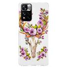 For Xiaomi Redmi Note 11 Pro 4G / 5G Luminous TPU Protective Phone Case(Flower Deer) - 1