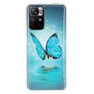 For Xiaomi Redmi Note 11 5G China Luminous TPU Protective Phone Case(Butterfly) - 1