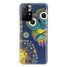 For Xiaomi Redmi Note 11 5G China Luminous TPU Protective Phone Case(Blue Owl) - 1