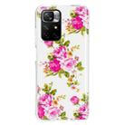 For Xiaomi Redmi Note 11 5G China Luminous TPU Protective Phone Case(Rose Flower) - 1