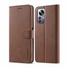 For Xiaomi 12 Pro/12S Pro LC.IMEEKE Calf Texture Leather Phone Case(Coffee) - 1