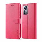 For Xiaomi 12 Pro/12S Pro LC.IMEEKE Calf Texture Leather Phone Case(Red) - 1