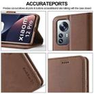 For Xiaomi 12/12X/12S LC.IMEEKE Calf Texture Leather Phone Case(Coffee) - 5