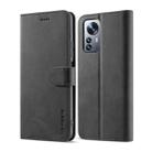 For Xiaomi 12/12X/12S LC.IMEEKE Calf Texture Leather Phone Case(Black) - 1