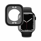 PC + Tempered Glass Film Waterproof Watch Case with Lower Cover For Apple Watch Series 8 / 7 45mm(Black) - 1