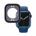 PC + Tempered Glass Film Waterproof Watch Case with Lower Cover For Apple Watch Series 8 / 7 45mm(Dark Blue) - 1