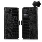 For Xiaomi Redmi K50 / K50 Pro Crocodile Top Layer Cowhide Leather Phone Case(Black) - 1