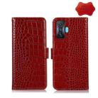For Xiaomi Redmi K50 Gaming Crocodile Top Layer Cowhide Leather Phone Case(Red) - 1