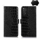 For Xiaomi Redmi Note 11 4G/11S 4G Global Crocodile Top Layer Cowhide Leather Phone Case(Black) - 1