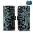 For Xiaomi Redmi Note 11 4G/11S 4G Global Crocodile Top Layer Cowhide Leather Phone Case(Green) - 1