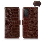 For Xiaomi Redmi Note 11 4G/11S 4G Global Crocodile Top Layer Cowhide Leather Phone Case(Brown) - 1