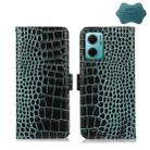 For Xiaomi Redmi Note 11E / 10 5G Crocodile Top Layer Cowhide Leather Phone Case(Green) - 1