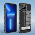 Magnetic Holder Series High Transparency Phone Case For iPhone 13 Pro(Black) - 1