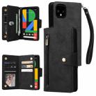 For Google Pixel 4 XL Rivet Buckle 9 Cards Three Fold Leather Phone Case(Black) - 1