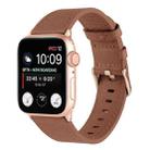 Small Waist Genuine Leather Watch Band For Apple Watch Series 8&7 41mm / SE 2&6&SE&5&4 40mm / 3&2&1 38mm(Coffee) - 1