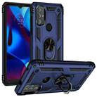 For Motorola Moto G Power (2022) Shockproof TPU + PC Phone Case with Holder(Blue) - 1