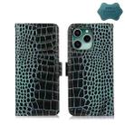 For Honor 60 SE Crocodile Top Layer Cowhide Leather Phone Case(Green) - 1