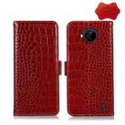 For Nokia C20 Plus Crocodile Top Layer Cowhide Leather Phone Case(Red) - 1