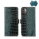 For Nokia G11 / G21 4G Crocodile Top Layer Cowhide Leather Phone Case(Green) - 1