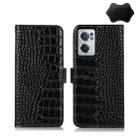 For OnePlus Nord CE 2 5G Crocodile Top Layer Cowhide Leather Phone Case(Black) - 1