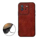 For vivo iQOO Neo6 Accurate Hole Crazy Horse Texture PU Phone Case(Brown) - 1