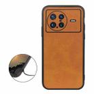 For vivo X Note Accurate Hole Two-color Calf Texture PU Phone Case(Brown) - 1
