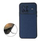 For vivo X Note Accurate Hole Carbon Fiber Texture PU Phone Case(Blue) - 1