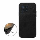 For vivo X Note Accurate Hole Two-color Litchi Texture PU Phone Case(Black) - 1