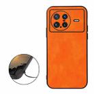 For vivo X Note Accurate Hole Two-color Litchi Texture PU Phone Case(Orange) - 1